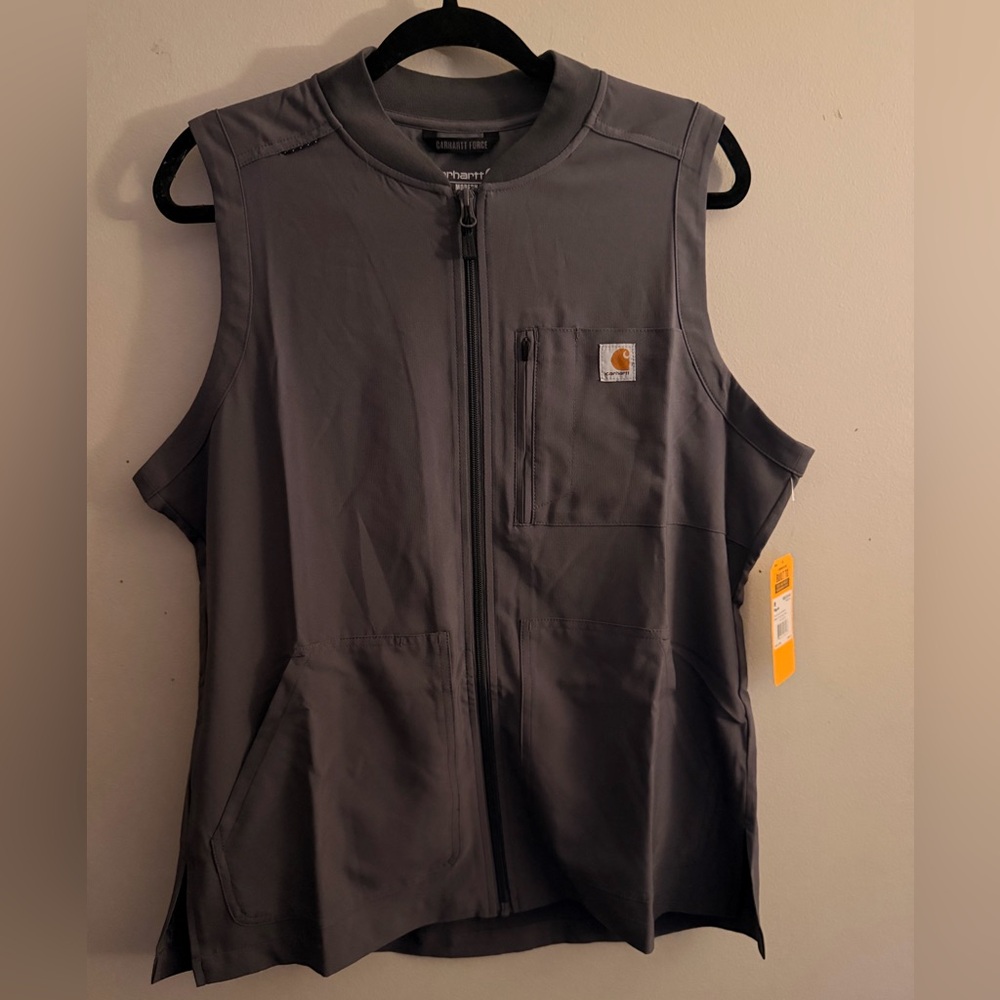 Carhartt Women's Black Zip-Front Work Vest - Picture 4 of 7